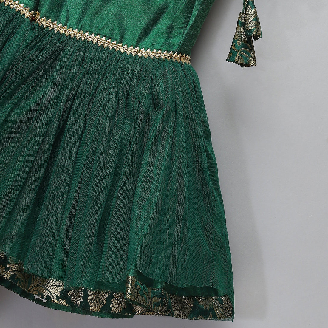 Green Brocade Cotton Silk Sharara Set