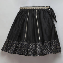 Black Organza Chanderi Off Shoulder Lehenga
