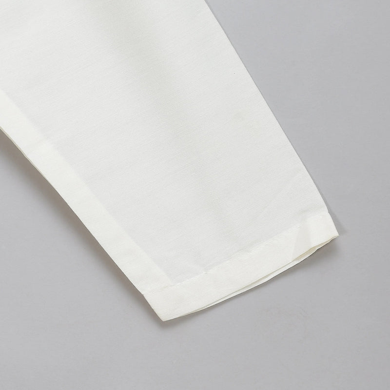 Maroon Cotton Silk Panel Kurta Pyjama Set