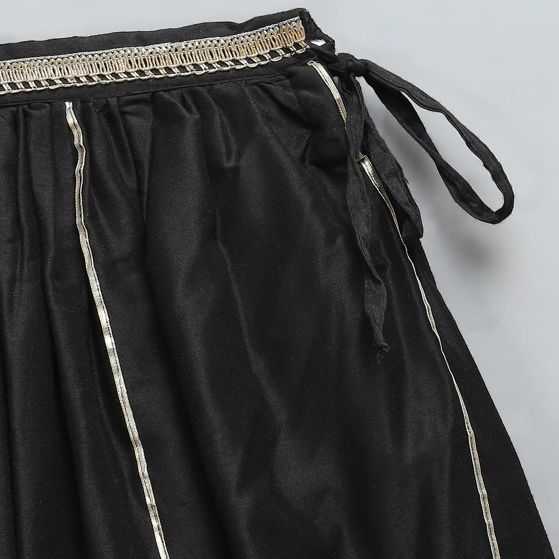 Black Organza Chanderi Off Shoulder Lehenga