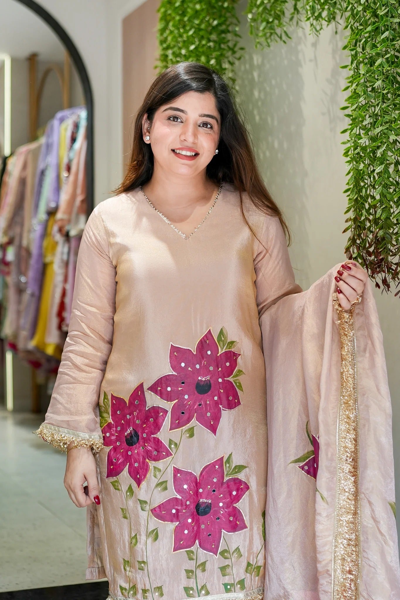 Shimmer Tissue Aadhira Hand Painted Suit