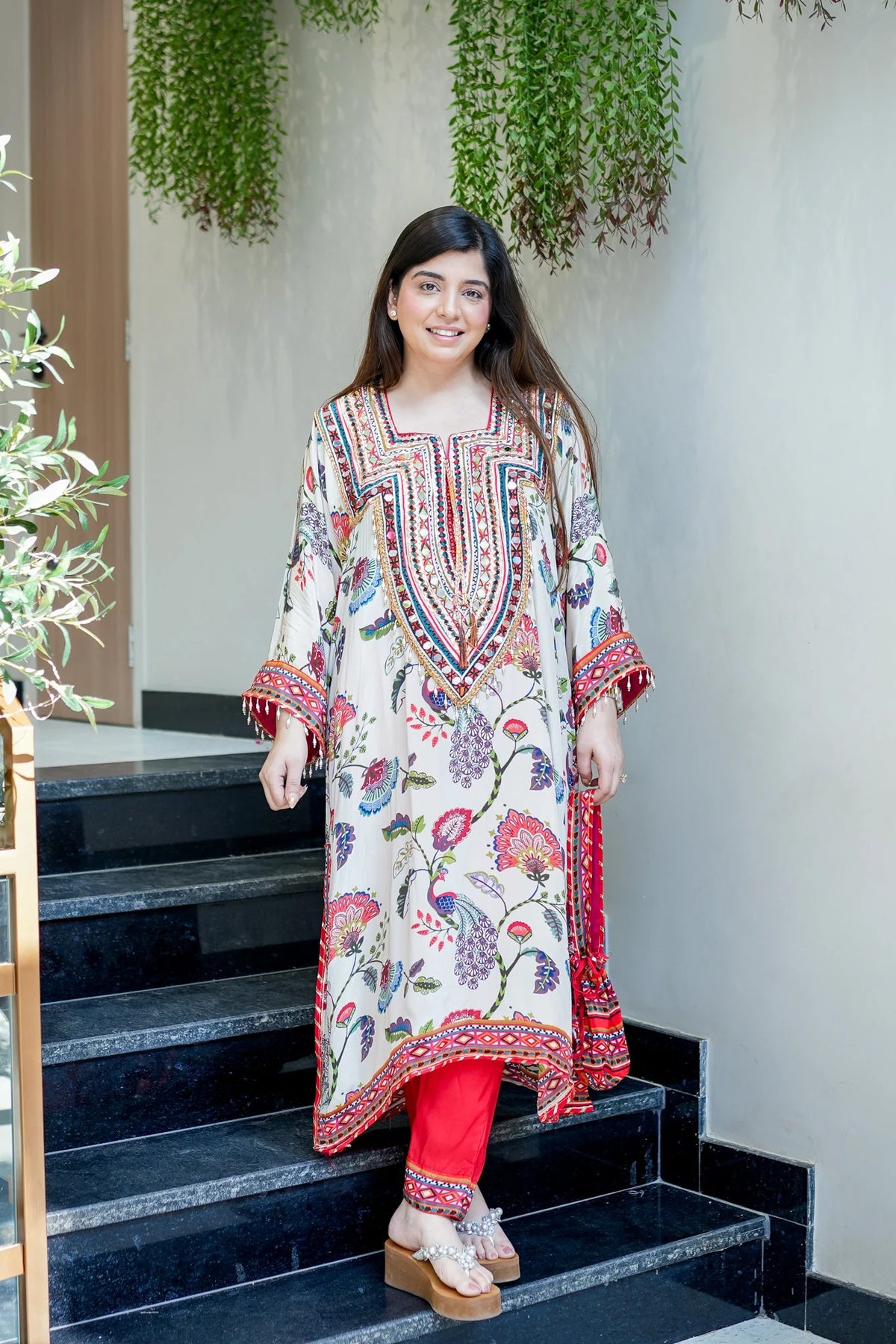 Embroidered Kridha Crepe Chogha Set