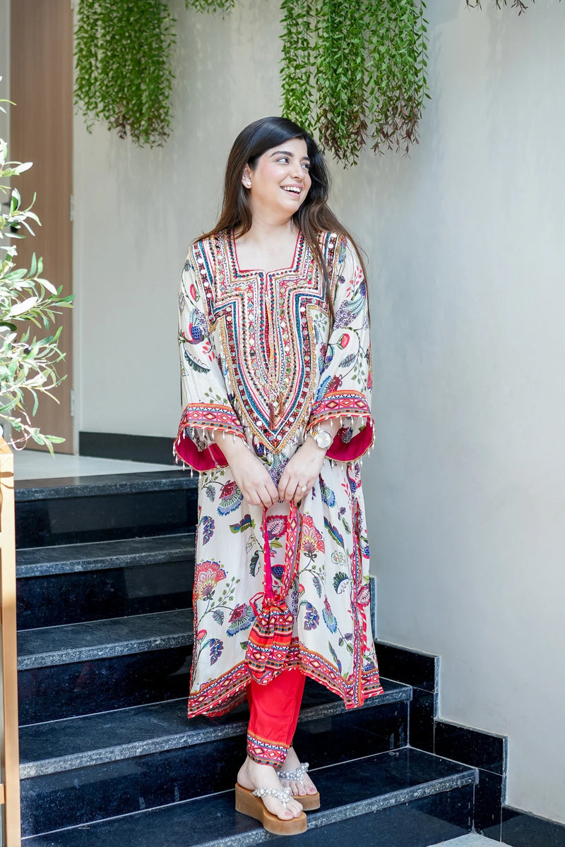 Embroidered Kridha Crepe Chogha Set