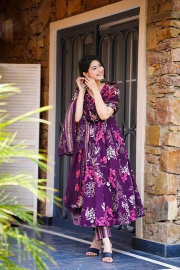 Cotton Violet Whimsy Suit Set
