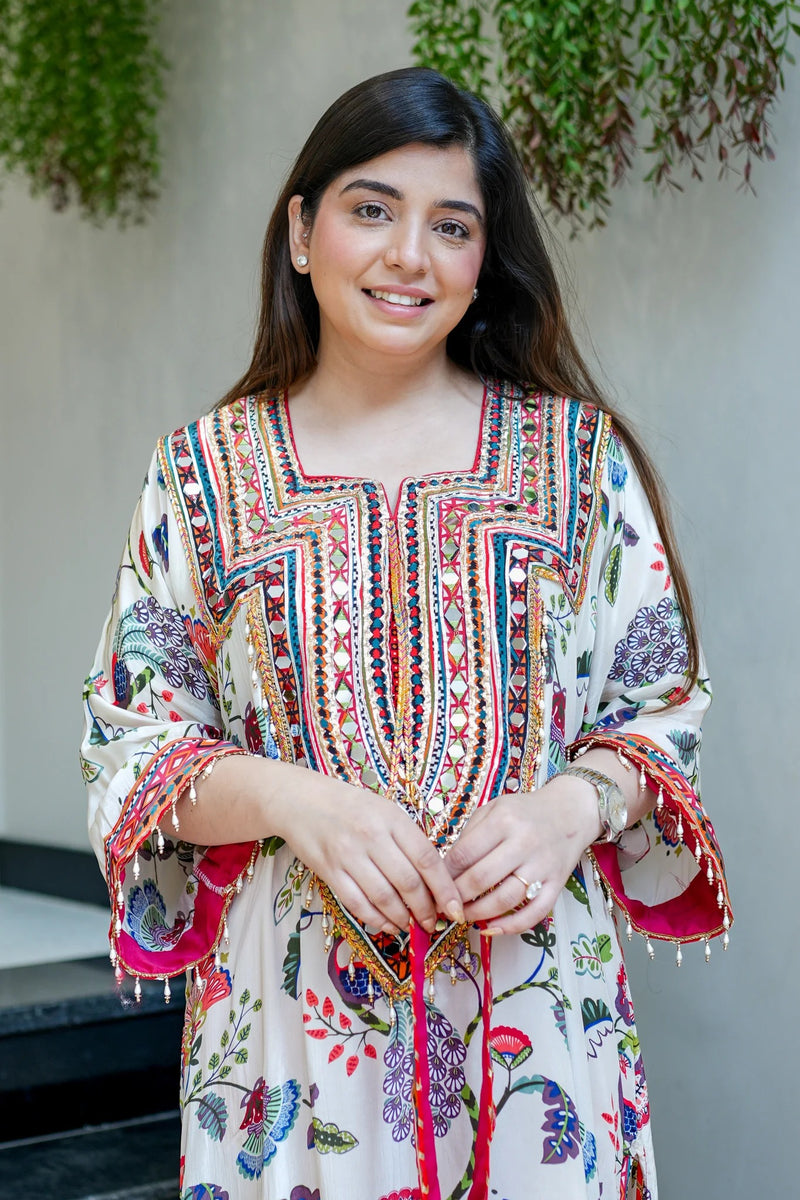 Embroidered Kridha Crepe Chogha Set