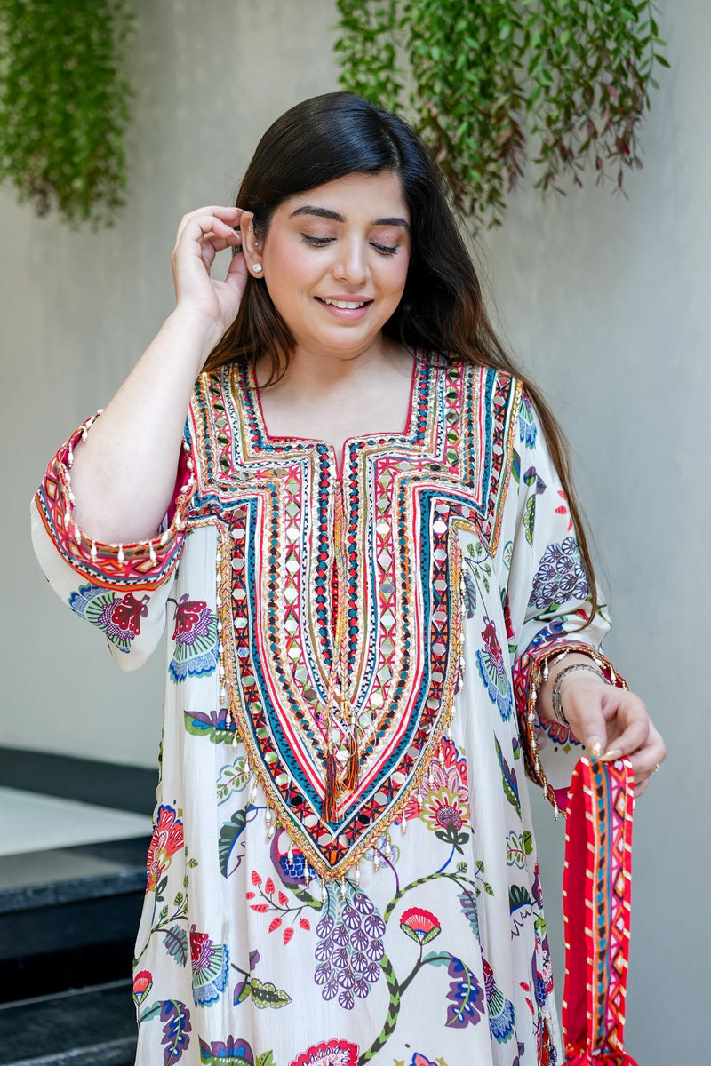 Embroidered Kridha Crepe Chogha Set