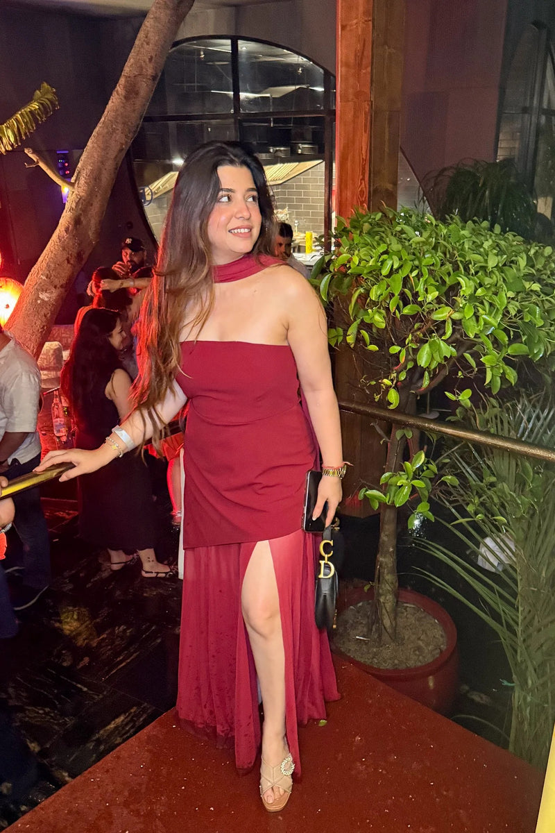 Net Megan Elegant Tube Party Dress