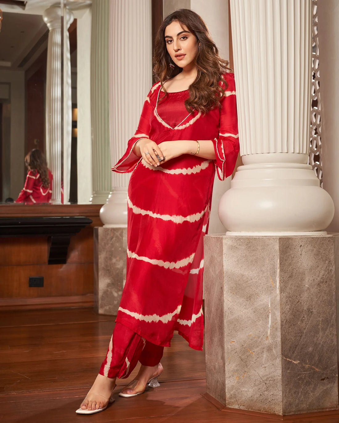 Rang Leheriya Silk Kurta Set