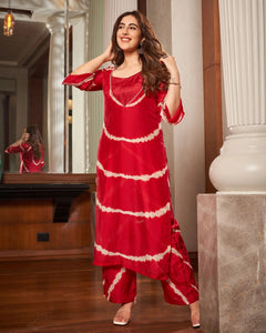 Rang Leheriya Silk Kurta Set