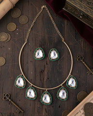 Green Reyom Hasli Necklace Jewelry Set