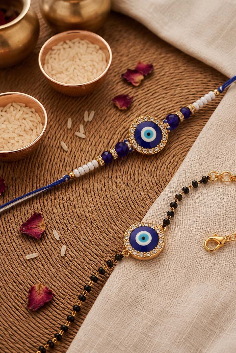 Evil Eye Crystal Rakhi