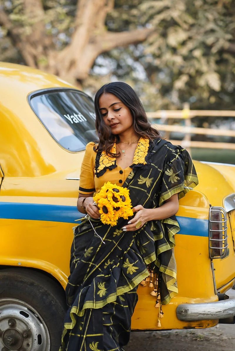 Blue Diamond Saree with Blouse
