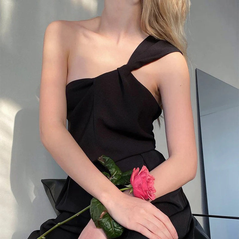 One Shoulder Crop Top