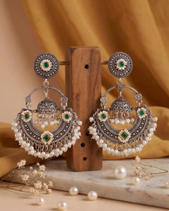 Anahita Heritage Pearl Chandbali Earrings