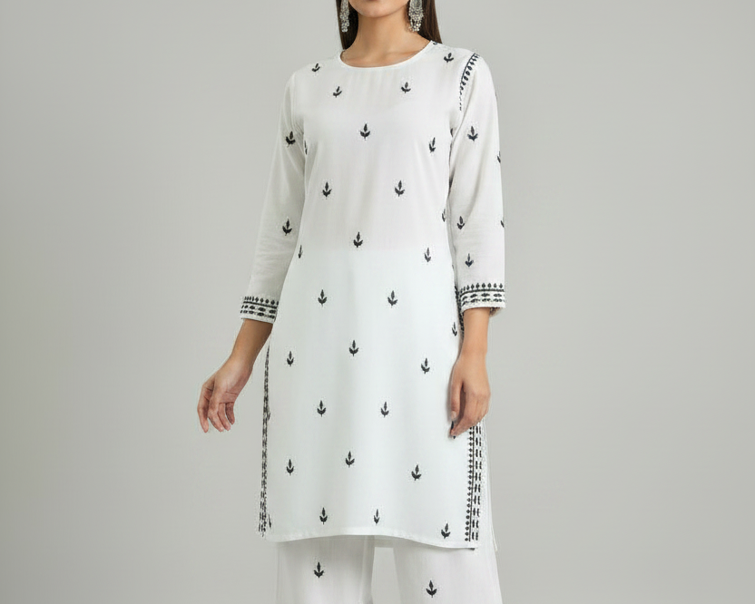 Ivory Noor Chikankari Co-ord Set