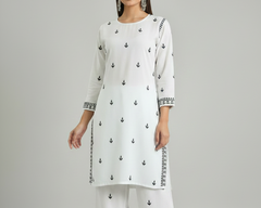 Ivory Noor Chikankari Co-ord Set