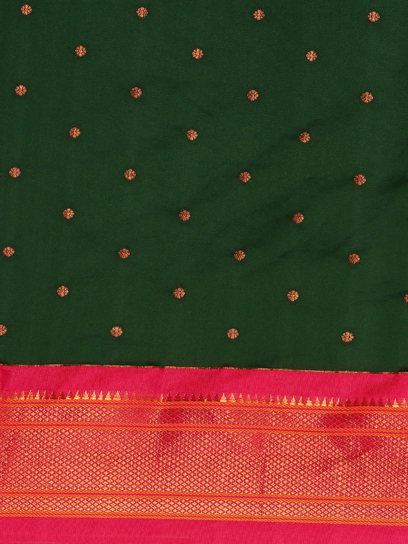 Rajwada Green Paithani Ready to Wear Saree with Blouse