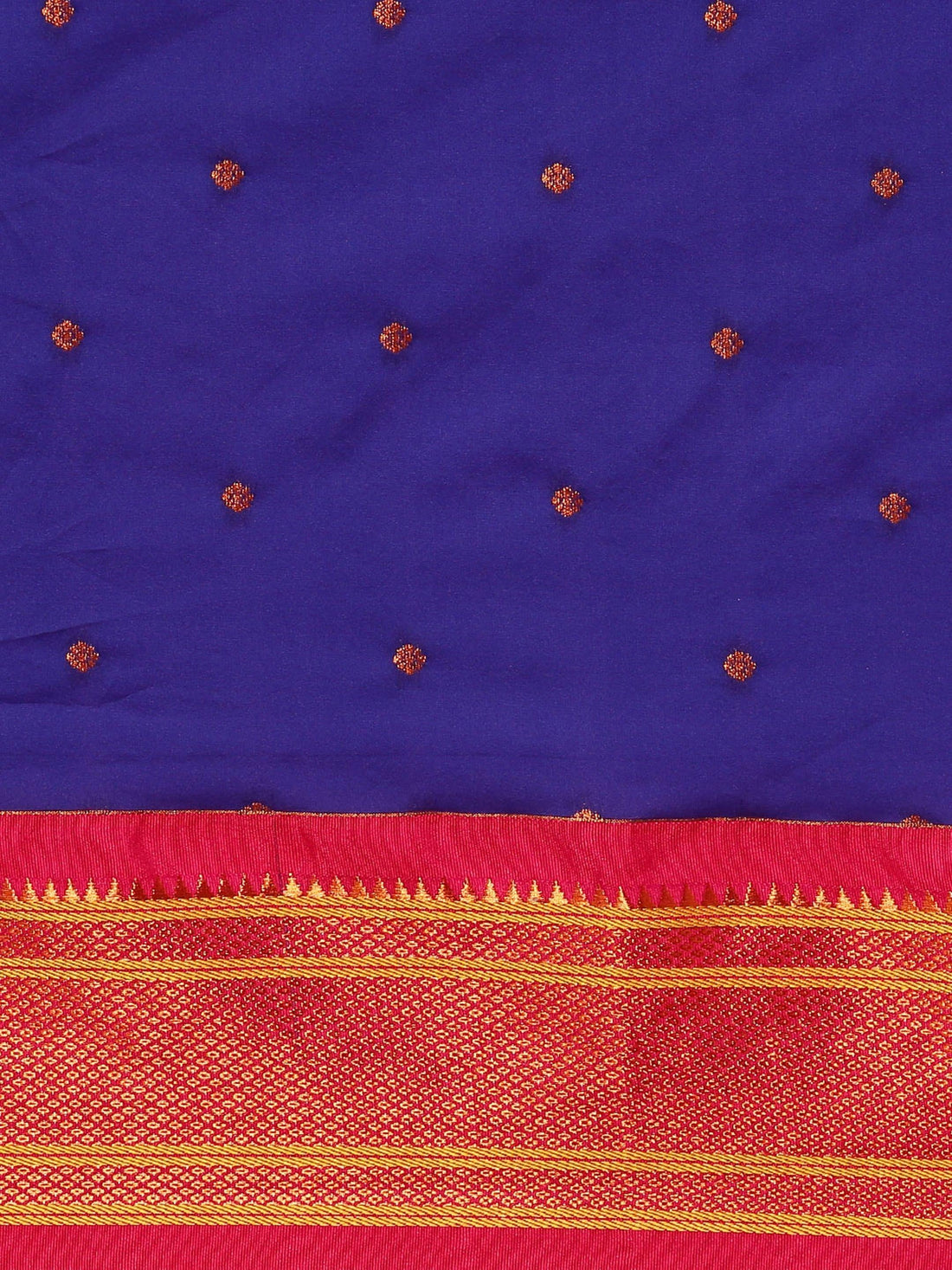 Maharani Blue Paithani Saree with Heritage Pallu