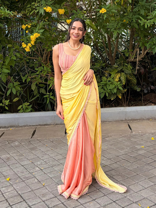 Pansy Pastel Pre-Draped Saree
