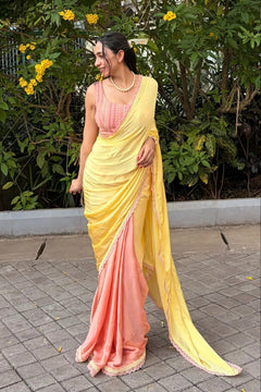 Pansy Pastel Pre-Draped Saree