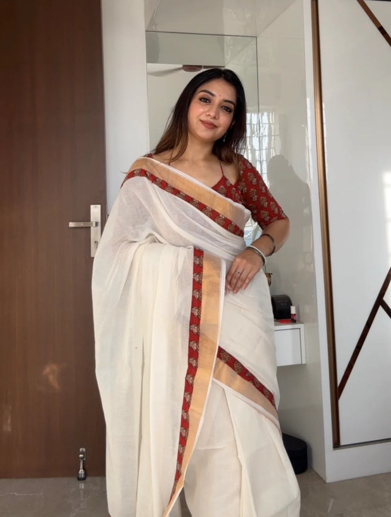 Onam Diva Kasavu Saree