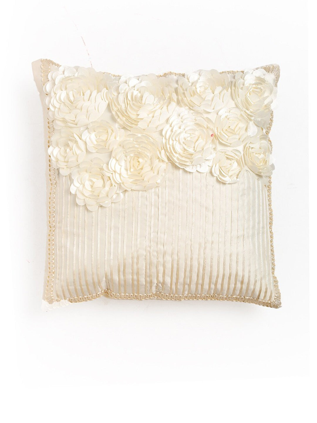 Off White Embellished 2-Piece Cushion Covers