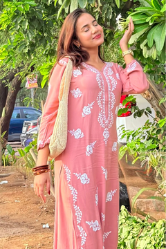 Blush Noor Chikankari Kurta Set