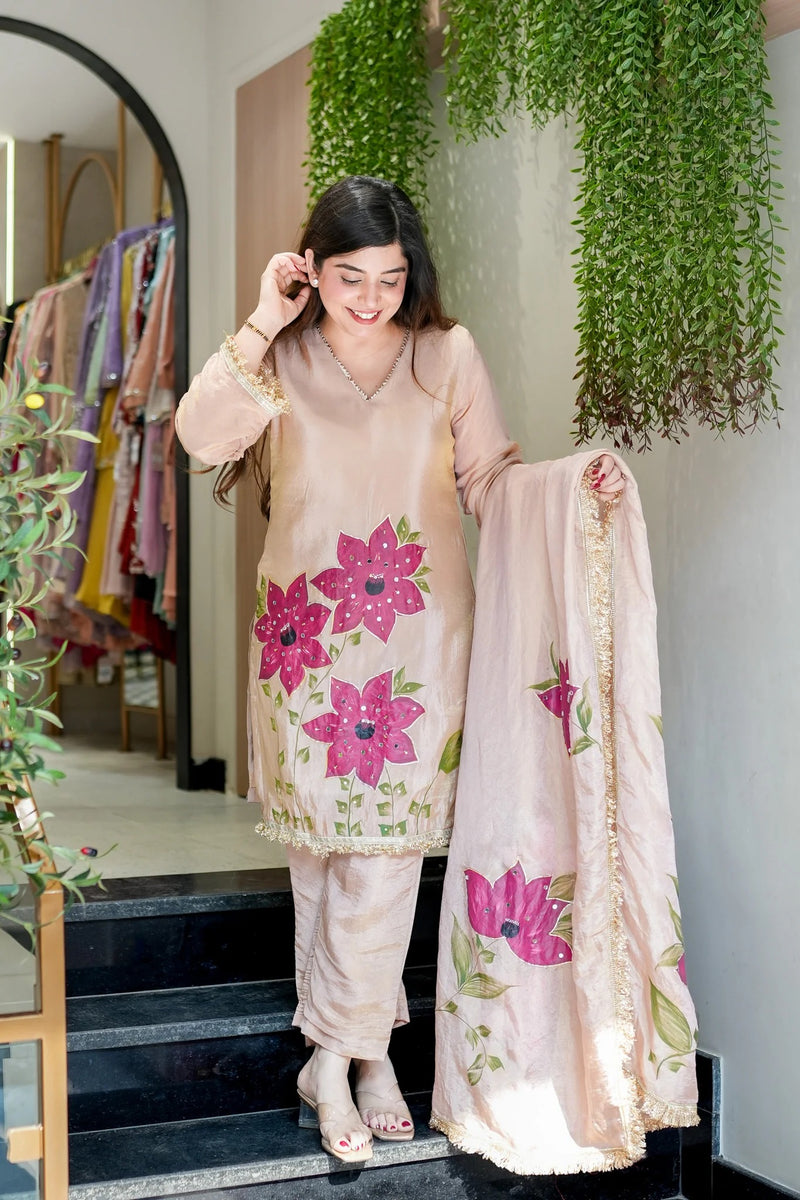 Shimmer Tissue Aadhira Hand Painted Suit