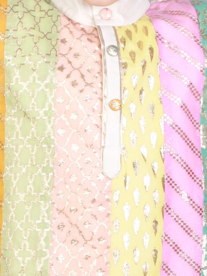 Off White Cotton Silk Ethnic Kurta Set