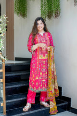 Cotton Rajanya Printed Ethnic Suit Set