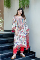 Embroidered Kridha Crepe Chogha Set