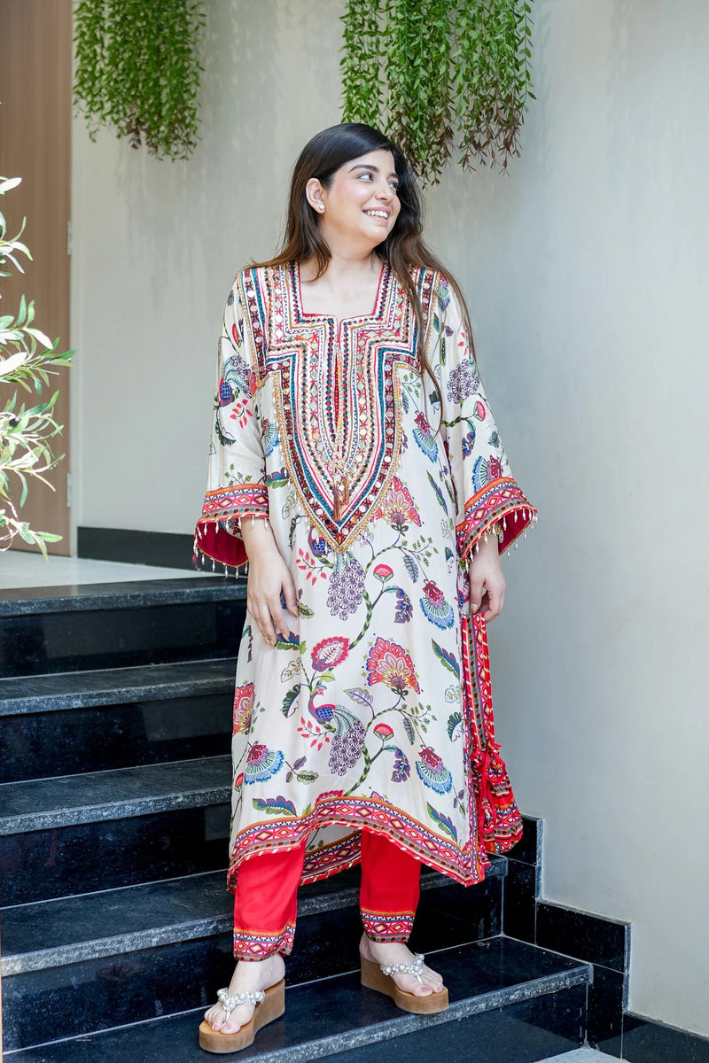 Embroidered Kridha Crepe Chogha Set