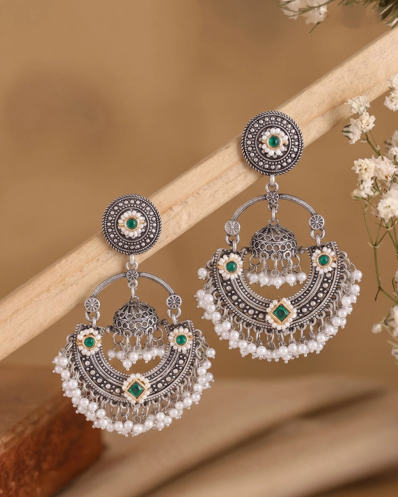 Anahita Heritage Pearl Chandbali Earrings