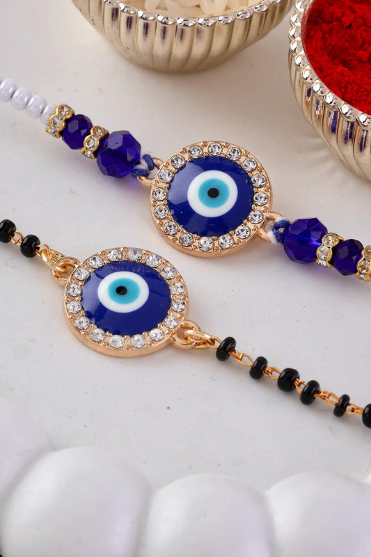 Evil Eye Crystal Rakhi
