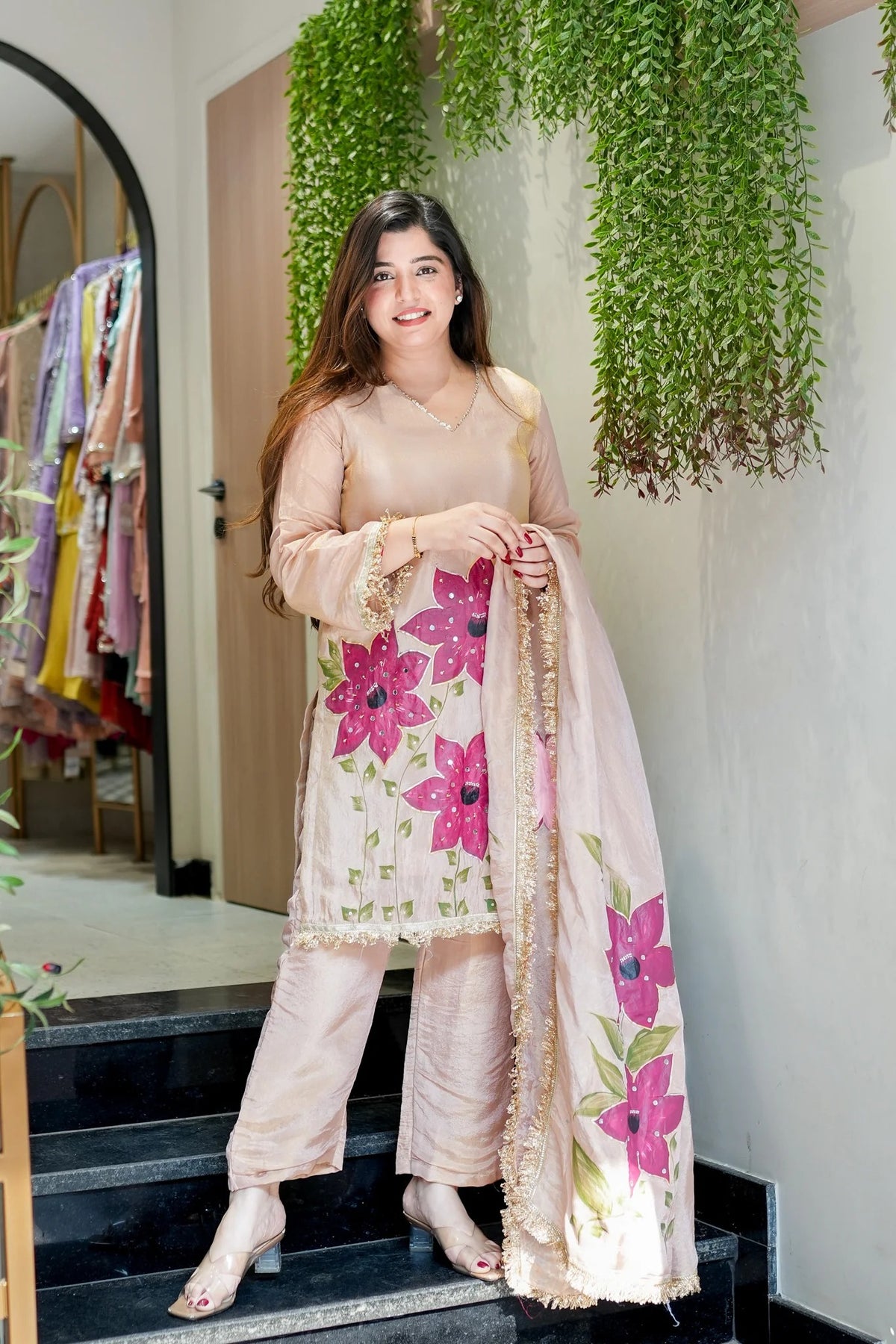 Shimmer Tissue Aadhira Hand Painted Suit