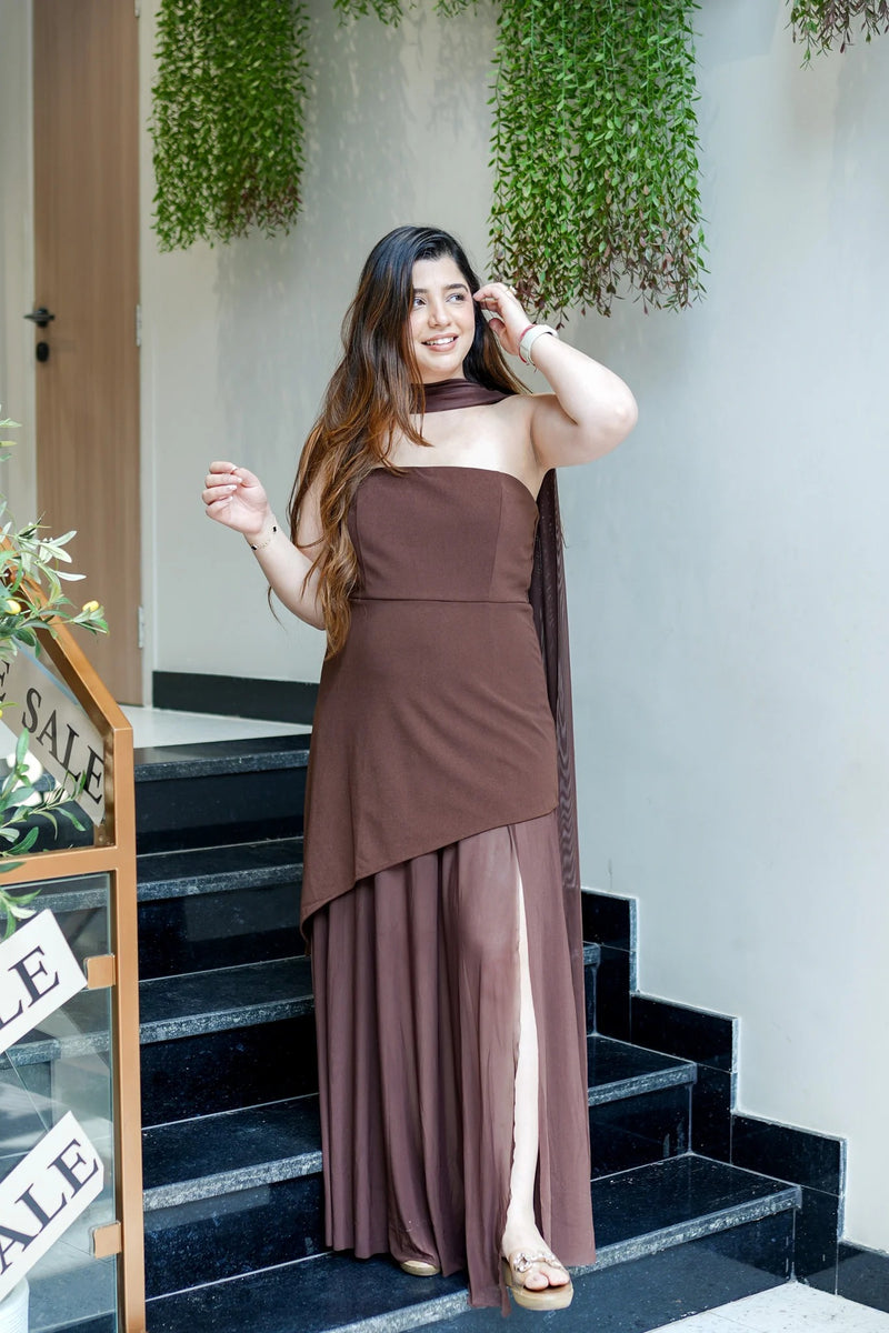 Net Megan Elegant Tube Party Dress