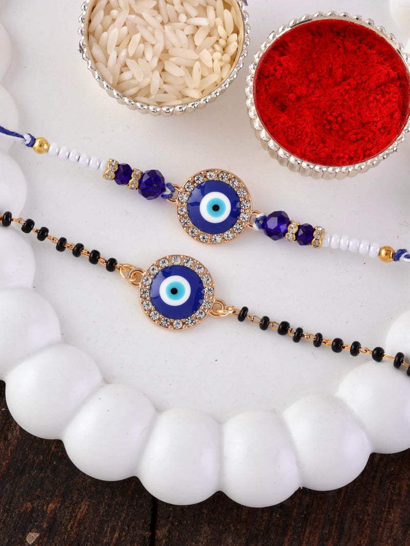 Evil Eye Crystal Rakhi