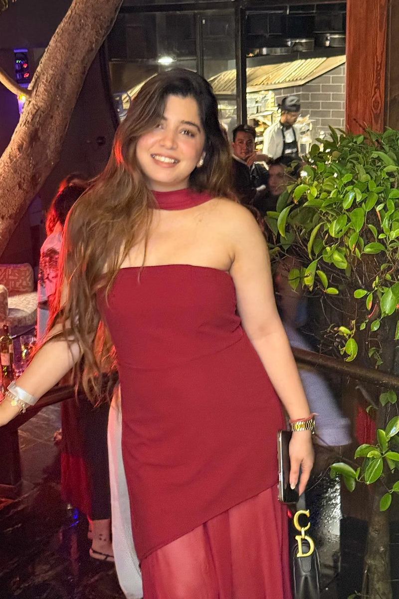 Net Megan Elegant Tube Party Dress