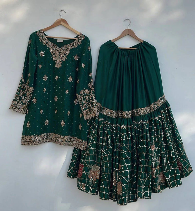 Chinon Silk Sequin Embroidered Heramandi Suit Set