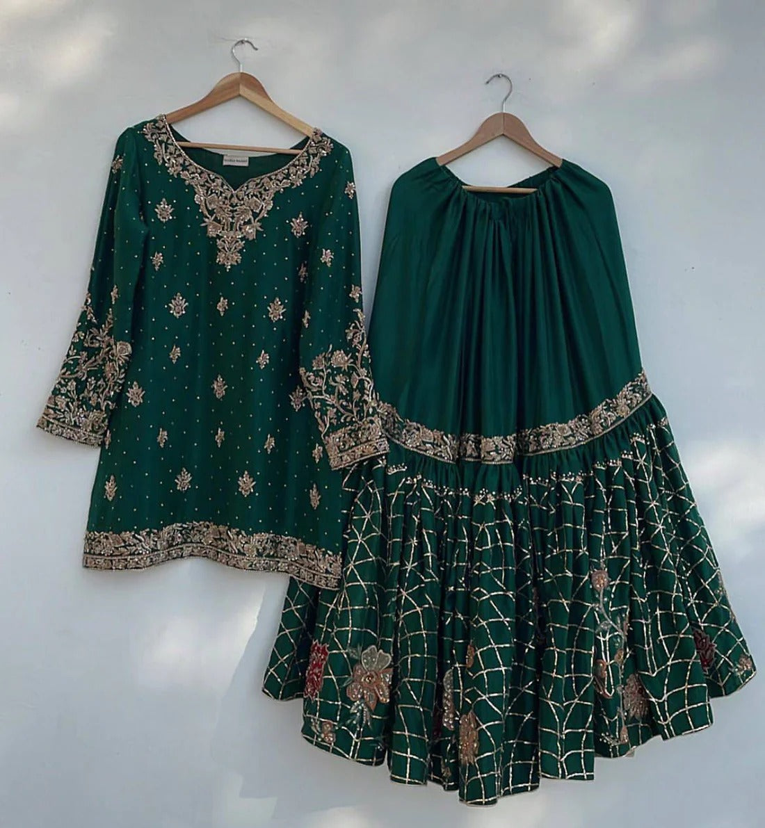 Chinon Silk Sequin Embroidered Heramandi Suit Set