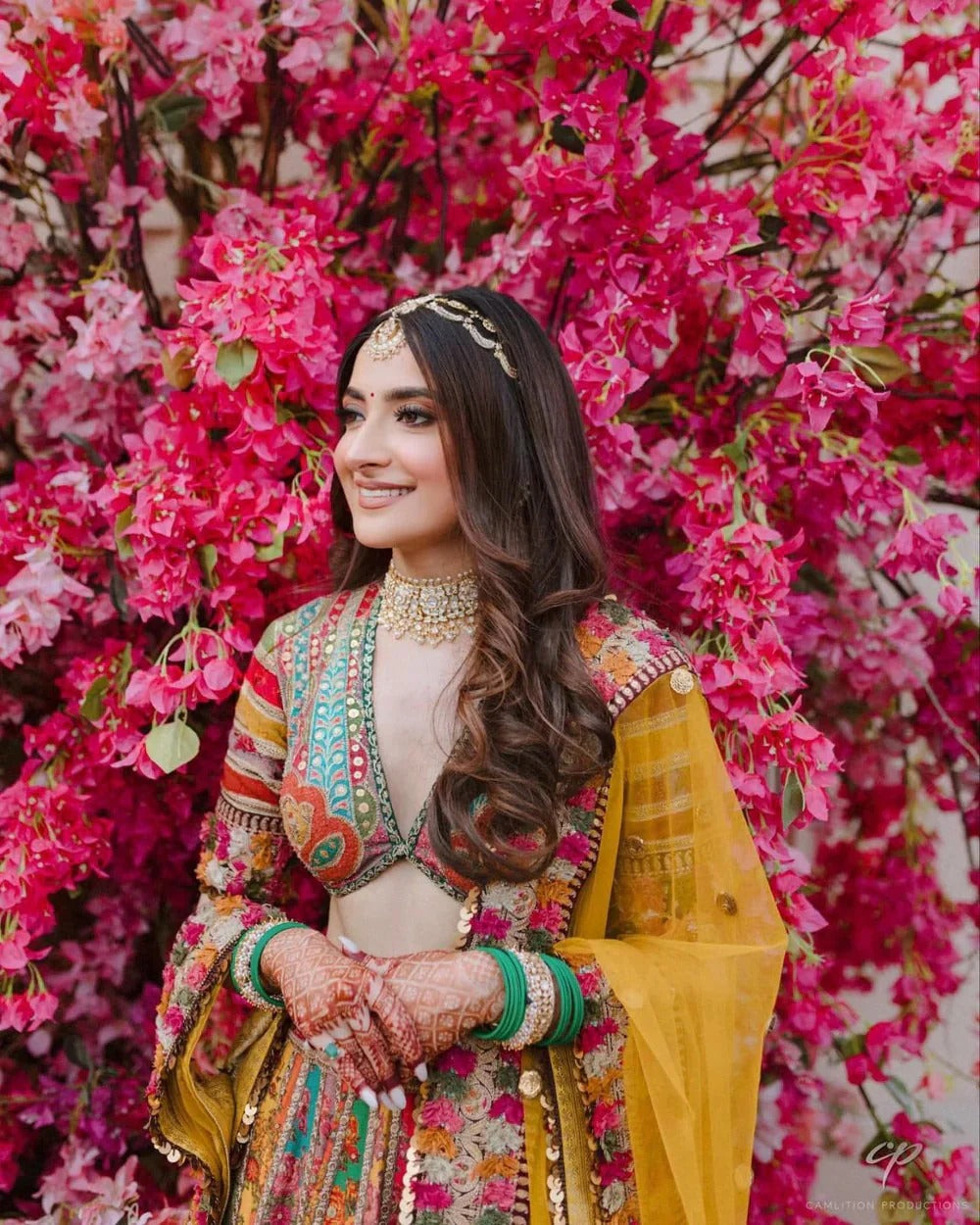 Multicolored Taffeta Silk Designer Lehenga Choli