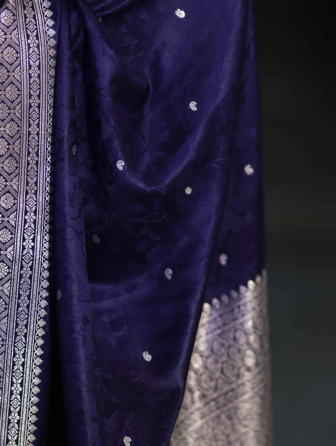 Royal Indigo Banarasi Zari Silk Saree