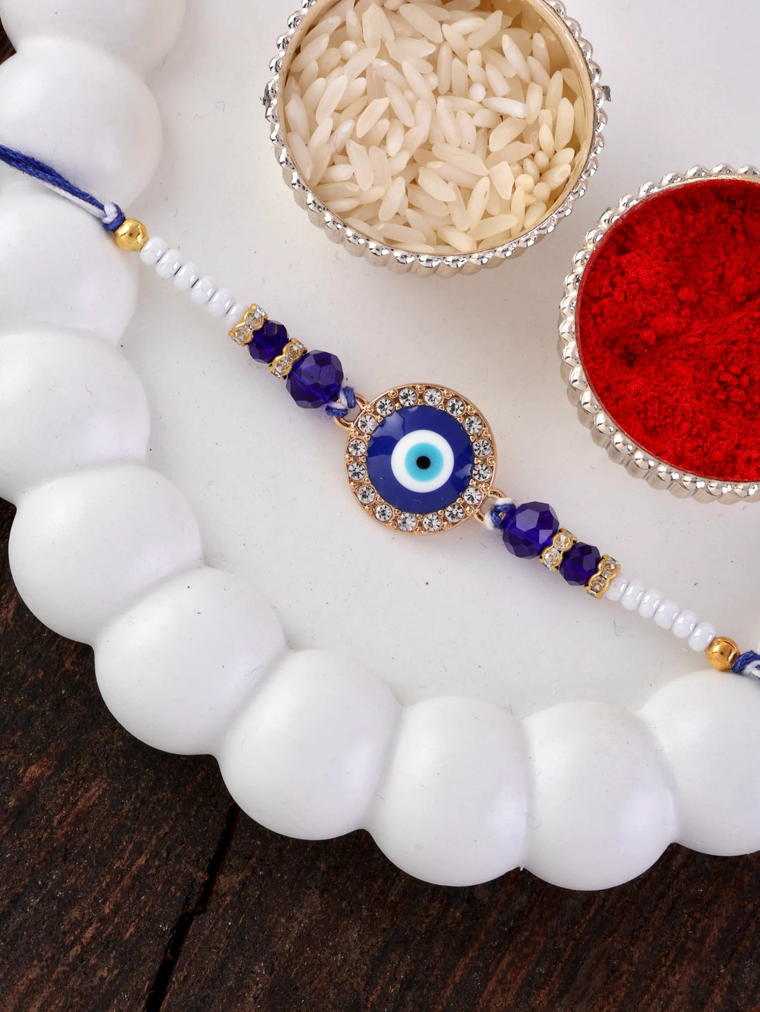 Evil Eye Crystal Rakhi