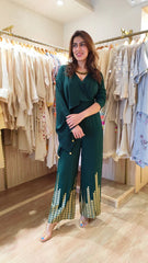 Rayon Green Drape Raveena Jumpsuit