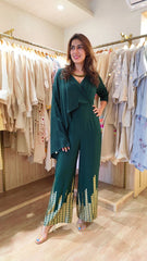 Rayon Green Drape Raveena Jumpsuit