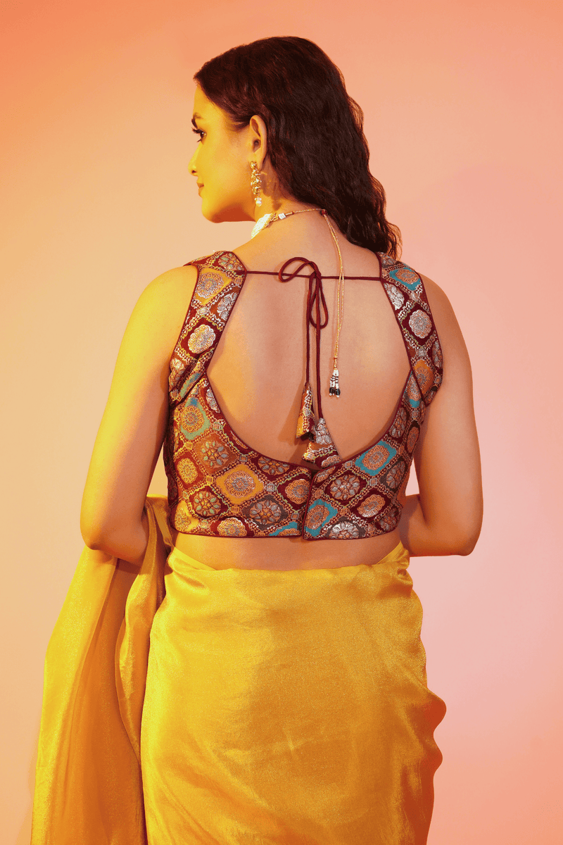 Imperial Tapestry Brown Banarasi Blouse