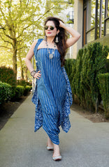 Indigo Blue Jumpsuit with Jacket