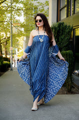 Indigo Blue Jumpsuit with Jacket