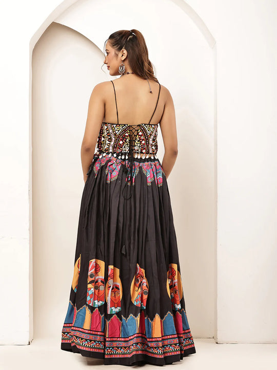 Garba Queen Designer Mirror Work Lehenga Choli Set
