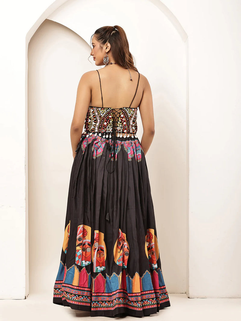 Garba Queen Designer Mirror Work Lehenga Choli Set